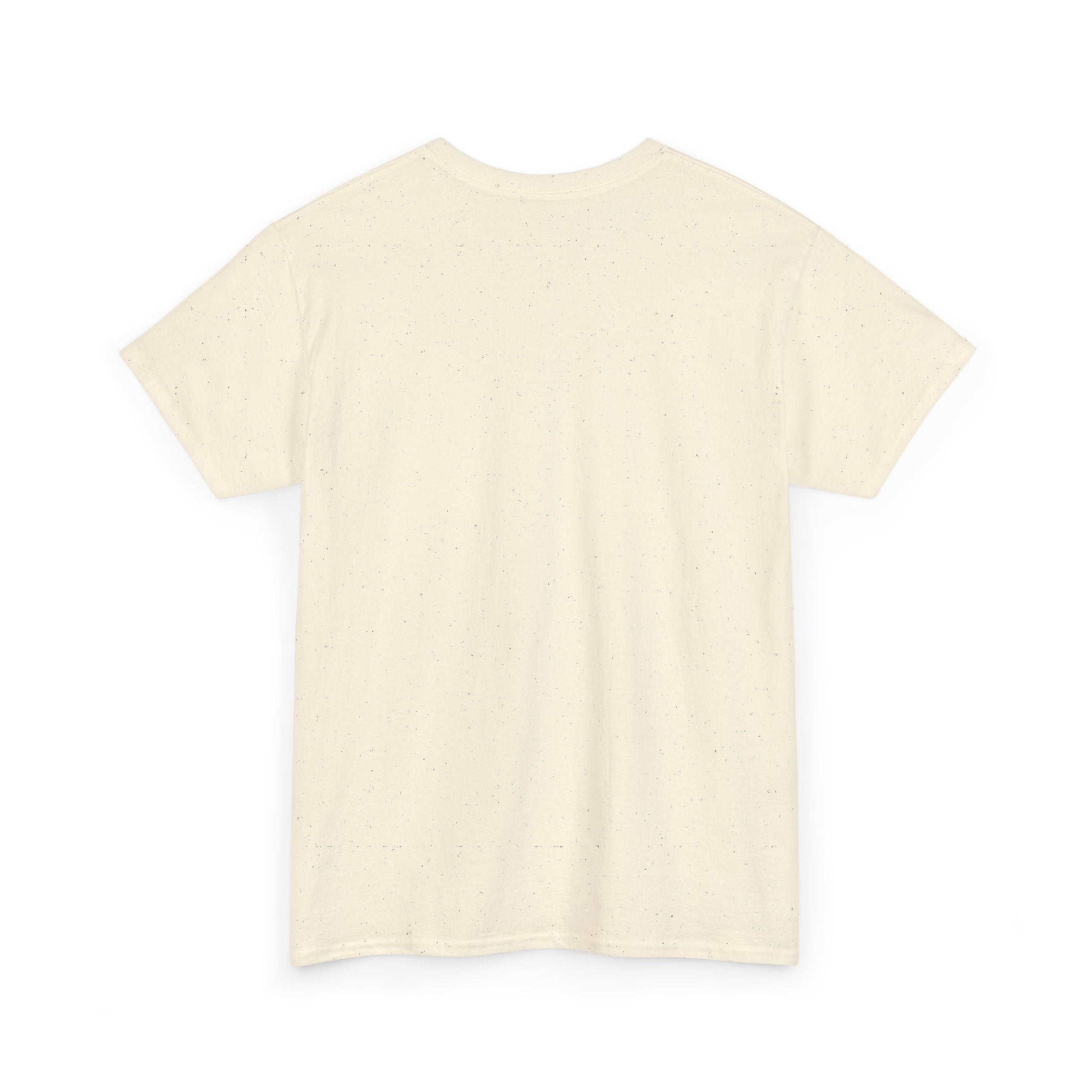The back of a beige t-shirt.